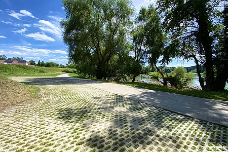 Parkplatz Fußgängerbrücke