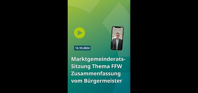 Marktgemeinderatssitzung zum Thema Feuerwehr vom 16.10.2024