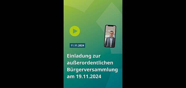 Einladung außerordentliche Bürgerversammlung Kaiser-Therme