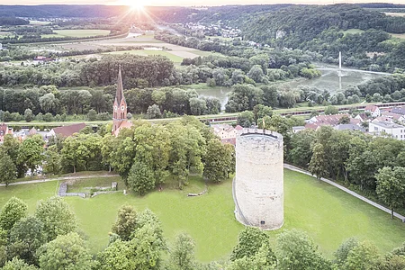 Bad Abbach Burgberg Vogelperspektive