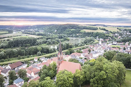 Bad Abbach und Blick ins Donautal